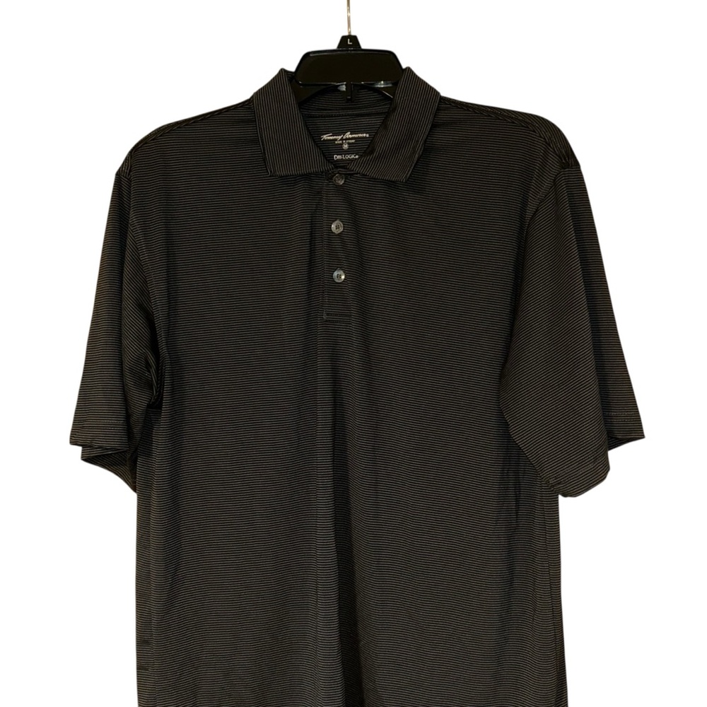 Tommy Armour Dri-Logic Golf Polo Shirt Men’s‎ Medium Black Stripe Performance